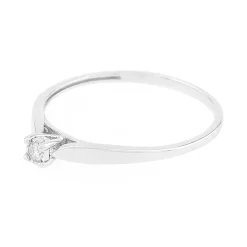 Bague Femme solitaire EDORA OR 375/1000 Blanc et Diamant EDO09ZQ58GB4