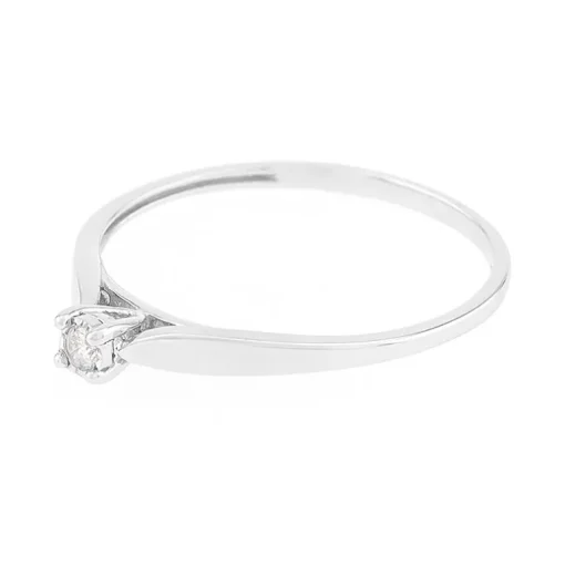 Bague Femme solitaire EDORA OR 375/1000 Blanc et Diamant EDO09ZQ58GB4