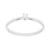 Bague Femme solitaire OR 375/1000 blanc et diamant