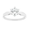 Bague Femme Solitaire OR 375/1000 Blanc et Oxyde