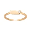 Bague Femme Solitaire Addict La Garçonne PLAQUE OR et Diamant