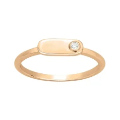 Bague Femme Solitaire Addict La Garçonne PLAQUE OR et Diamant