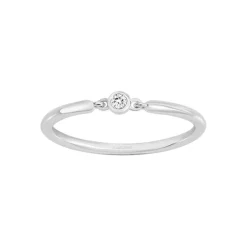 Bague Femme Solitaire Essentielle La Garçonne ARGENT 925/1000 et Diamant