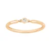 Bague Femme Solitaire Essentielle  La Garçonne PLAQUE OR et Diamant