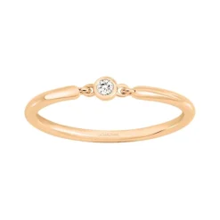 Bague Femme Solitaire Essentielle  La Garçonne PLAQUE OR et Diamant