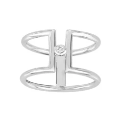 Bague Femme Solitaire Harmonie La Garçonne ARGENT 925/1000 et Diamant