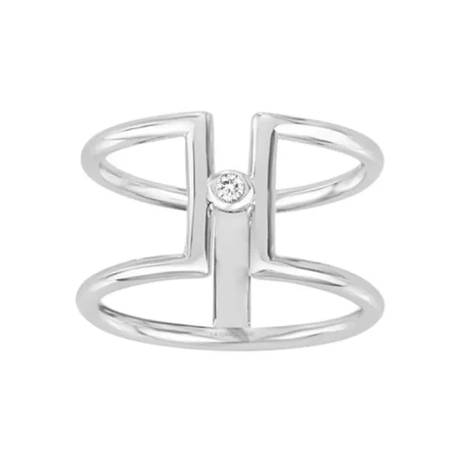 Bague Femme Solitaire Harmonie La Garçonne ARGENT 925/1000 et Diamant