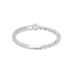 Bague Femme Solitaire Indécise La Garçonne ARGENT 925/1000 et Diamant