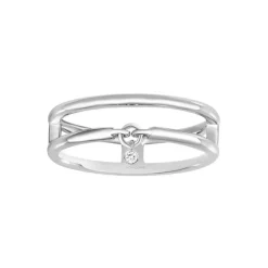 Bague Femme Solitaire Optimiste La Garçonne ARGENT 925/1000 et Diamant