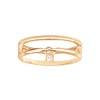 Bague Femme Solitaire Optimiste La Garçonne PLAQUE OR et Diamant