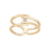 Bague Femme Solitaire Évidence La Garçonne PLAQUE OR et Diamant