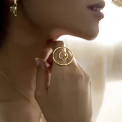Bague Femme Spirale EDORA Acier Doré