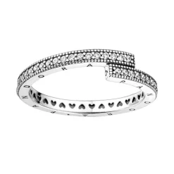 Bague Femme Taille 54 PANDORA CHEVAUCHANTE SCINTILLANTE Argent 925/1000