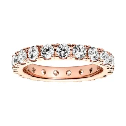 Bague Femme Taille 50 PANDORA ÉTERNITÉ RANG SCINTILLANT Doré Rose 14 Carats