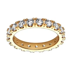 Bague Femme Taille 50 PANDORA ÉTERNITÉ RANG SCINTILLANT Doré 14 Carats