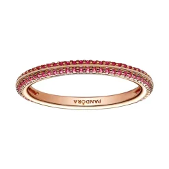 Bague Femme Taille 50 PANDORA ME PAVÉE ROUGE Doré Rose 14 Carats