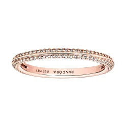 Bague Femme Taille 50 PANDORA ME PAVÉE Doré Rose 14 Carats