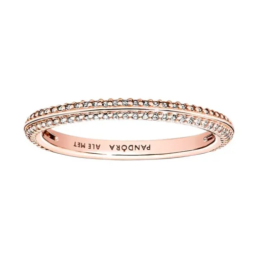 Bague Femme Taille 50 PANDORA ME PAVÉE Doré Rose 14 Carats