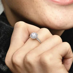 Bague Femme Taille 56 PANDORA HALO SCINTILLANT ROND Argent 925/1000