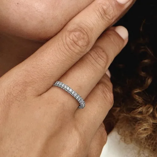 Bague Femme Taille 54 PANDORA RANG PAVÉE TIMELESS Argent 925/1000