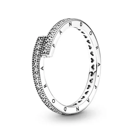 Bague Femme Taille 54 PANDORA CHEVAUCHANTE SCINTILLANTE Argent 925/1000