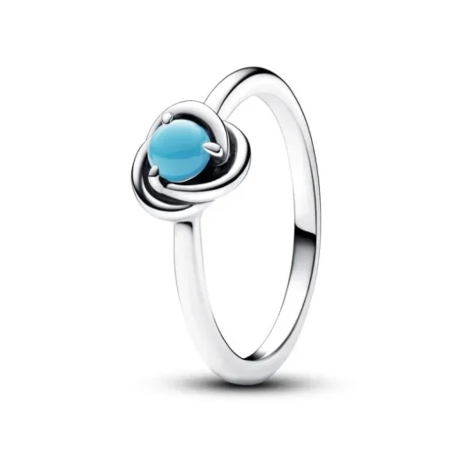 Bague Femme Taille 56 PANDORA CERCLES DE L’ÉTERNITÉ TURQUOISE Argent 925/1000