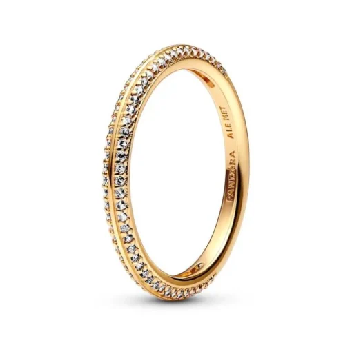 Bague Femme Taille 54 PANDORA ME PAVÉE Doré 14 Carats
