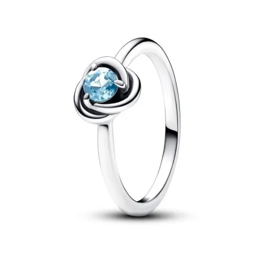 Bague Femme Taille 56 PANDORA CERCLES DE L’ÉTERNITÉ BLEU AZUR Argent 925/1000