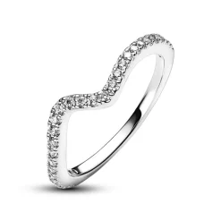Bague Femme Taille 54 PANDORA VAGUE SCINTILLANTE Argent 925/1000