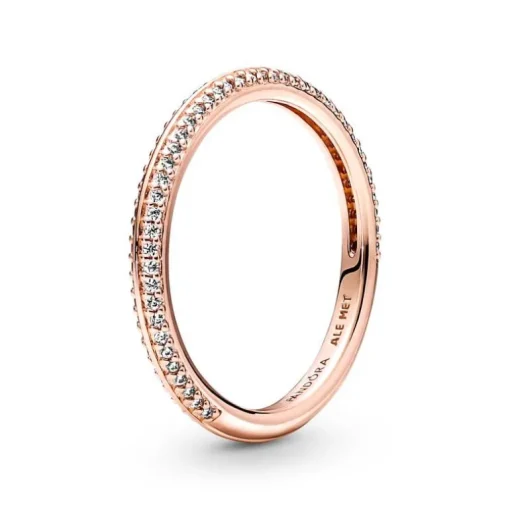 Bague Femme Taille 50 PANDORA ME PAVÉE Doré Rose 14 Carats