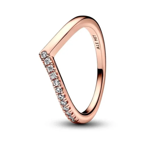 Bague Femme Taille 50 PANDORA SEMI-SCINTILLANTE VŒU TIMELESS Doré Rose 14 Carats