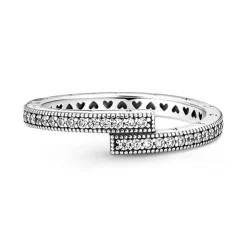 Bague Femme Taille 54 PANDORA CHEVAUCHANTE SCINTILLANTE Argent 925/1000