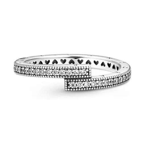 Bague Femme Taille 54 PANDORA CHEVAUCHANTE SCINTILLANTE Argent 925/1000