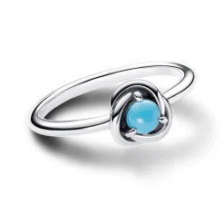 Bague Femme Taille 56 PANDORA CERCLES DE L’ÉTERNITÉ TURQUOISE Argent 925/1000