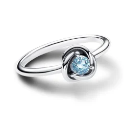 Bague Femme Taille 56 PANDORA CERCLES DE L’ÉTERNITÉ BLEU AZUR Argent 925/1000