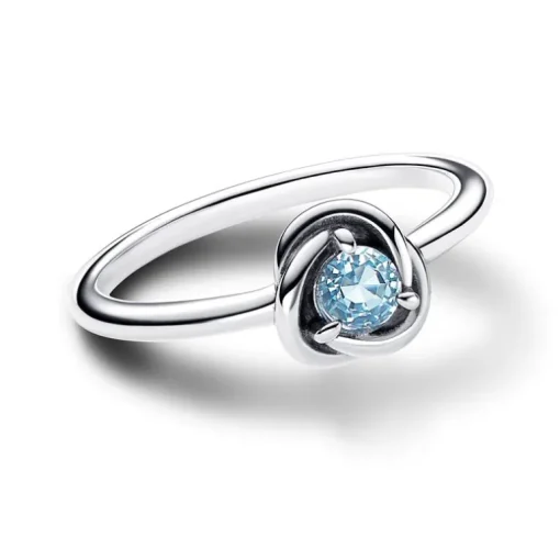 Bague Femme Taille 56 PANDORA CERCLES DE L’ÉTERNITÉ BLEU AZUR Argent 925/1000