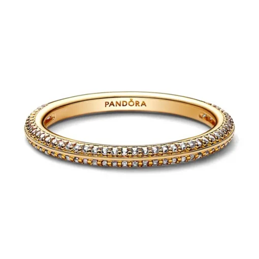 Bague Femme Taille 54 PANDORA ME PAVÉE Doré 14 Carats