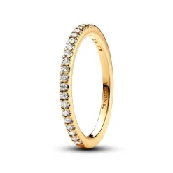 Bague Femme Taille 56 PANDORA ANNEAU SCINTILLANT Doré 14 Carats