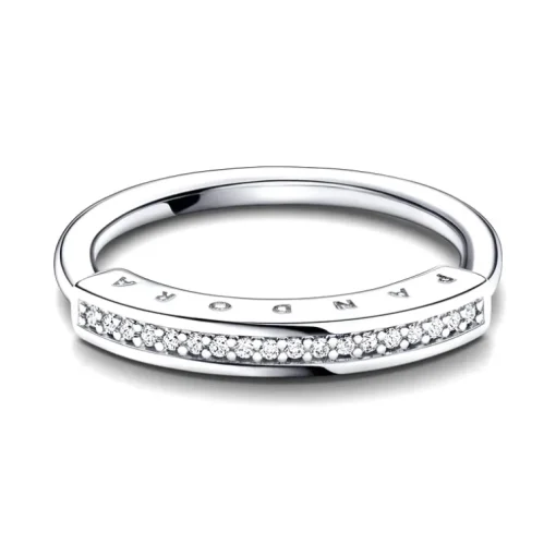 Bague Femme Taille 52 PANDORA PAVÉE ID SIGNATURE Argent 925/1000