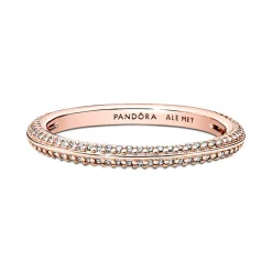 Bague Femme Taille 50 PANDORA ME PAVÉE Doré Rose 14 Carats