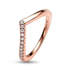 Bague Femme Taille 50 PANDORA SEMI-SCINTILLANTE VŒU TIMELESS Doré Rose 14 Carats