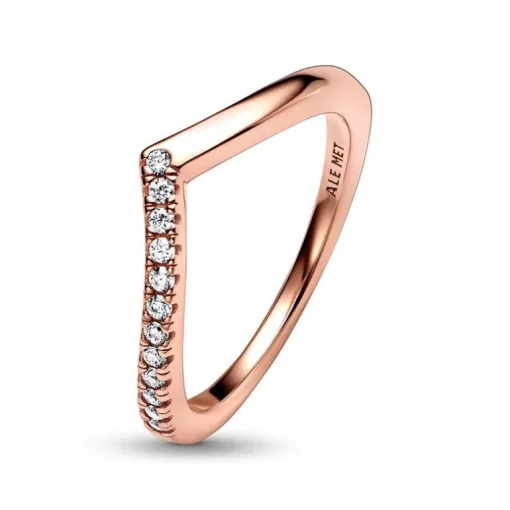 Bague Femme Taille 50 PANDORA SEMI-SCINTILLANTE VŒU TIMELESS Doré Rose 14 Carats