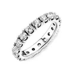 Bague Femme Taille 52 PANDORA ÉTERNITÉ RANG SCINTILLANT Argent 925/1000
