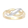 Bague Femme Torsadée OR 750/1000 Bicolore