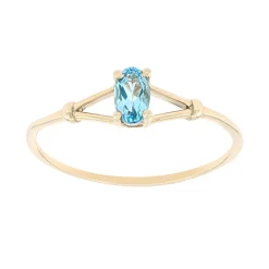 bague femme trilogie EDORA OR 375/1000 bicolore et oxydes
