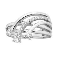Bague femme trilogie EDORA ARGENT 925/1000 et Oxydes