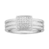 Bague femme triple anneaux EDORA ARGENT 925/1000 et Oxydes