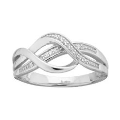 Bague femme Vagues alternées EDORA ARGENT 925/1000 et Oxydes