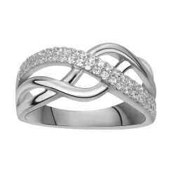 bague femme vagues EDORA ARGENT 925/1000 et Oxydes