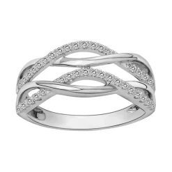 bague femme vagues EDORA ARGENT 925/1000 et Oxydes